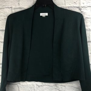 NWT Calvin Klein Forest Green Crop Sweater size XL